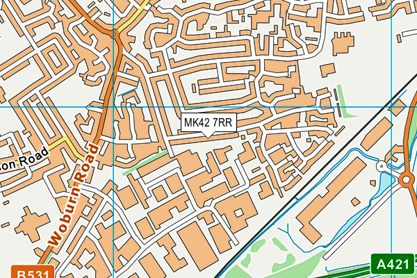 MK42 7RR map - OS VectorMap District (Ordnance Survey)