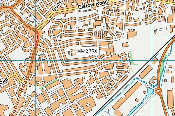 MK42 7RX map - OS VectorMap District (Ordnance Survey)