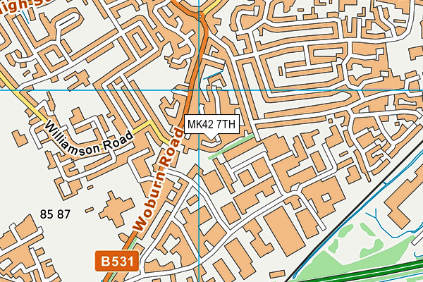 MK42 7TH map - OS VectorMap District (Ordnance Survey)