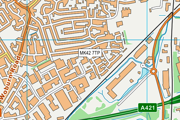 MK42 7TP map - OS VectorMap District (Ordnance Survey)