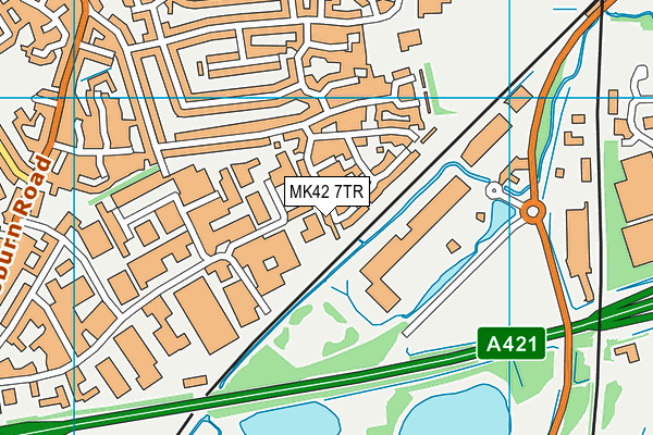 MK42 7TR map - OS VectorMap District (Ordnance Survey)