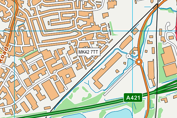 MK42 7TT map - OS VectorMap District (Ordnance Survey)
