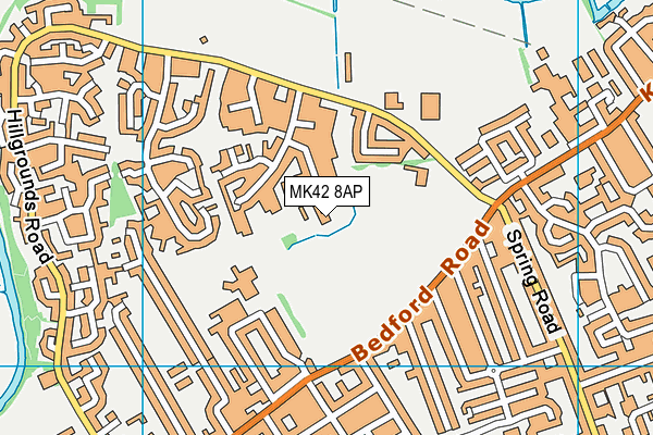 MK42 8AP map - OS VectorMap District (Ordnance Survey)