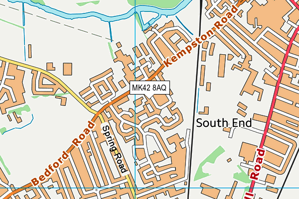 MK42 8AQ map - OS VectorMap District (Ordnance Survey)