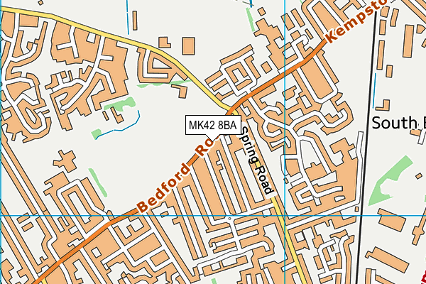 MK42 8BA map - OS VectorMap District (Ordnance Survey)