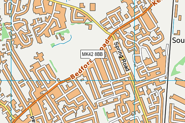 MK42 8BB map - OS VectorMap District (Ordnance Survey)