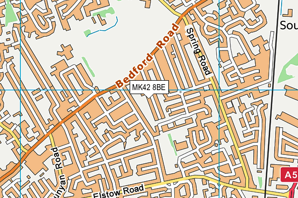 MK42 8BE map - OS VectorMap District (Ordnance Survey)