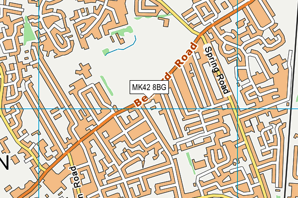 MK42 8BG map - OS VectorMap District (Ordnance Survey)