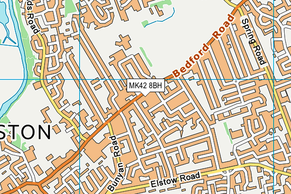 MK42 8BH map - OS VectorMap District (Ordnance Survey)