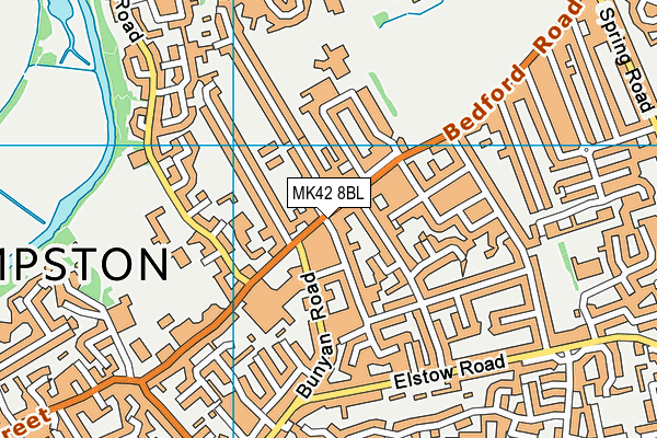 MK42 8BL map - OS VectorMap District (Ordnance Survey)