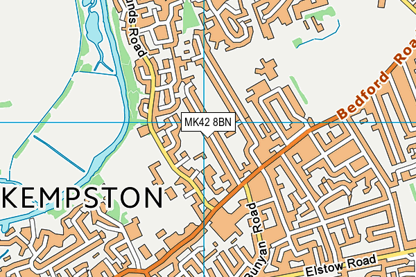 MK42 8BN map - OS VectorMap District (Ordnance Survey)