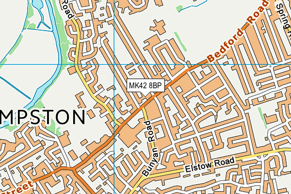 MK42 8BP map - OS VectorMap District (Ordnance Survey)