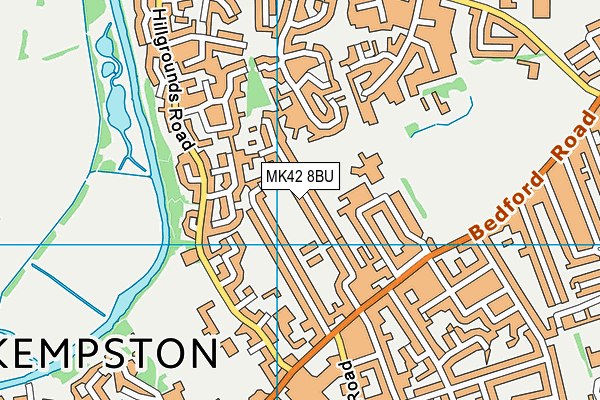 MK42 8BU map - OS VectorMap District (Ordnance Survey)