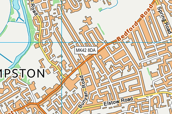 Kempston East Methodist Church map (MK42 8DA) - OS VectorMap District (Ordnance Survey)