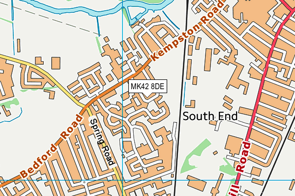 MK42 8DE map - OS VectorMap District (Ordnance Survey)