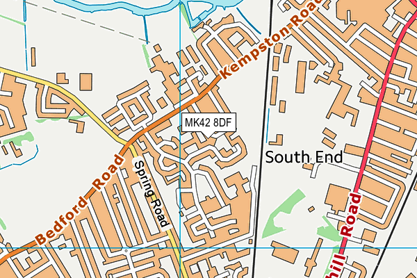 MK42 8DF map - OS VectorMap District (Ordnance Survey)