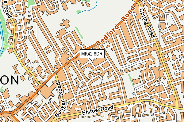 MK42 8DR map - OS VectorMap District (Ordnance Survey)