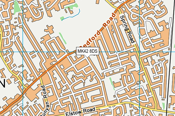 MK42 8DS map - OS VectorMap District (Ordnance Survey)