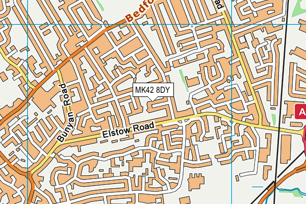 MK42 8DY map - OS VectorMap District (Ordnance Survey)