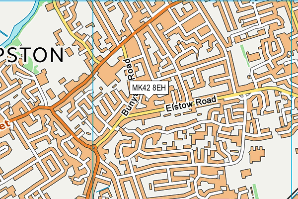 MK42 8EH map - OS VectorMap District (Ordnance Survey)