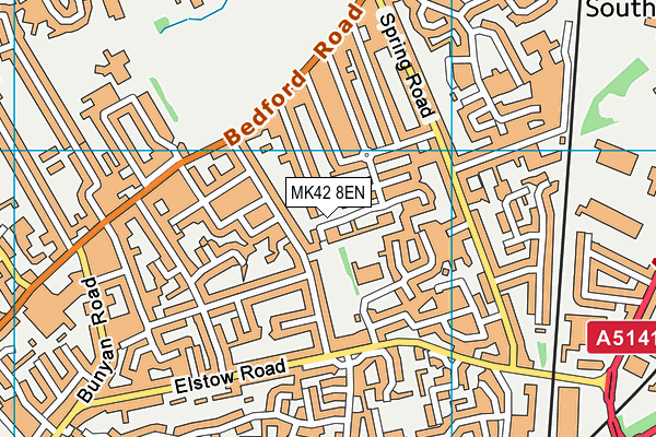 MK42 8EN map - OS VectorMap District (Ordnance Survey)