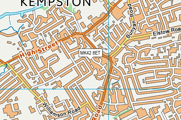 MK42 8ET map - OS VectorMap District (Ordnance Survey)