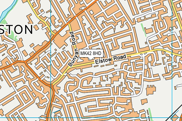 MK42 8HD map - OS VectorMap District (Ordnance Survey)