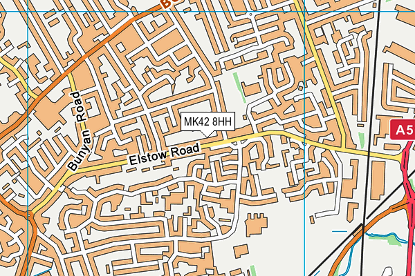 MK42 8HH map - OS VectorMap District (Ordnance Survey)