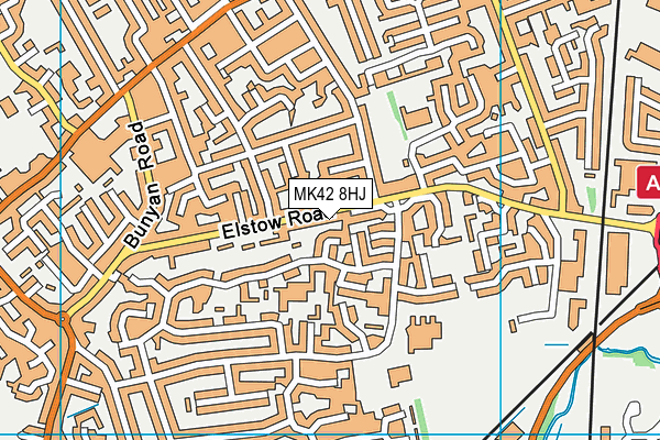 MK42 8HJ map - OS VectorMap District (Ordnance Survey)