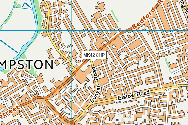 MK42 8HP map - OS VectorMap District (Ordnance Survey)