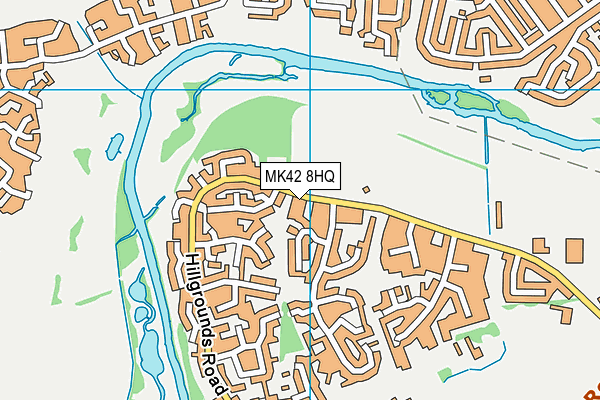 MK42 8HQ map - OS VectorMap District (Ordnance Survey)