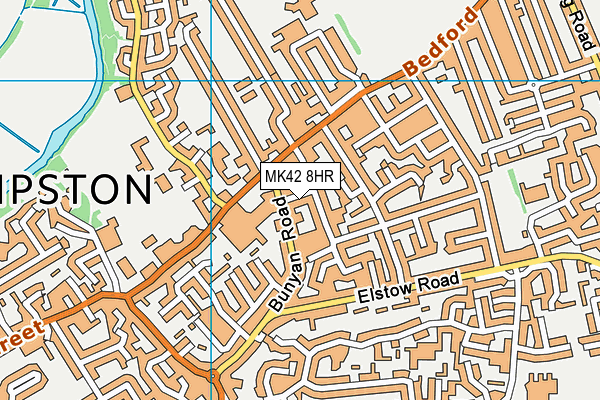 MK42 8HR map - OS VectorMap District (Ordnance Survey)