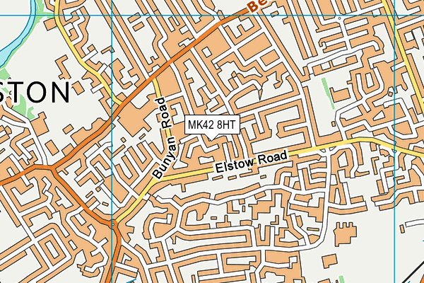 MK42 8HT map - OS VectorMap District (Ordnance Survey)