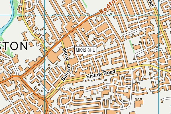 MK42 8HU map - OS VectorMap District (Ordnance Survey)