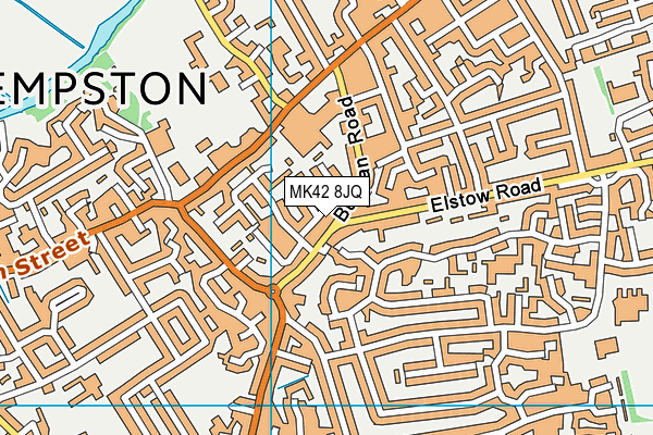 MK42 8JQ map - OS VectorMap District (Ordnance Survey)