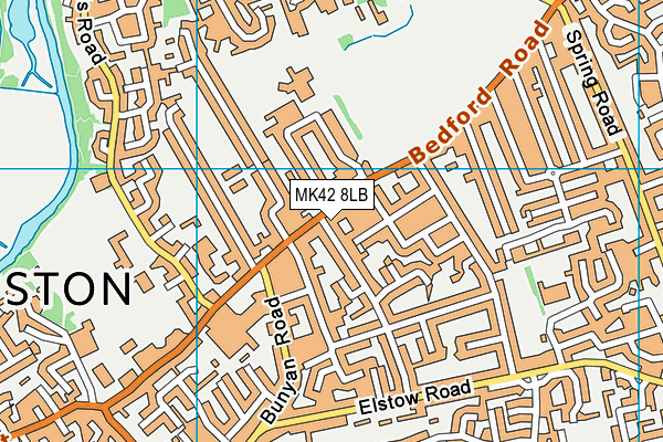 MK42 8LB map - OS VectorMap District (Ordnance Survey)