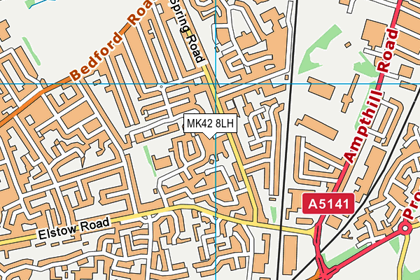 MK42 8LH map - OS VectorMap District (Ordnance Survey)