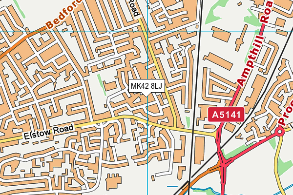 MK42 8LJ map - OS VectorMap District (Ordnance Survey)