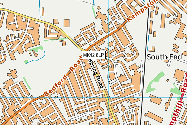 MK42 8LP map - OS VectorMap District (Ordnance Survey)