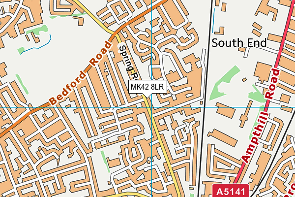 MK42 8LR map - OS VectorMap District (Ordnance Survey)