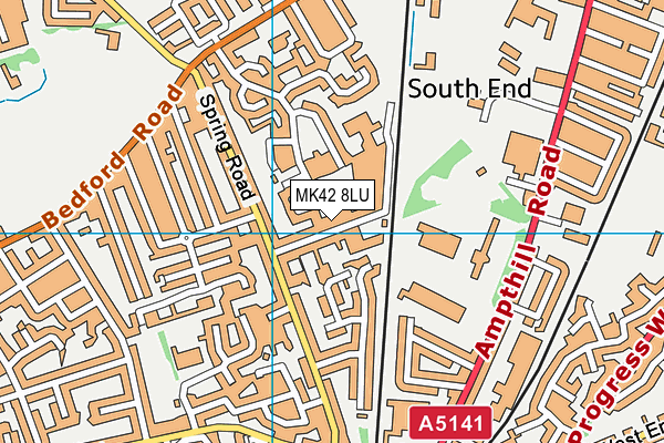 MK42 8LU map - OS VectorMap District (Ordnance Survey)