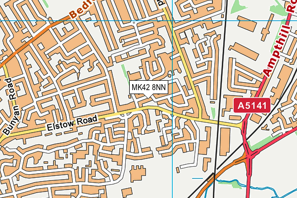 MK42 8NN map - OS VectorMap District (Ordnance Survey)