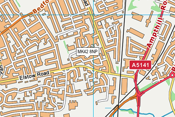 MK42 8NP map - OS VectorMap District (Ordnance Survey)