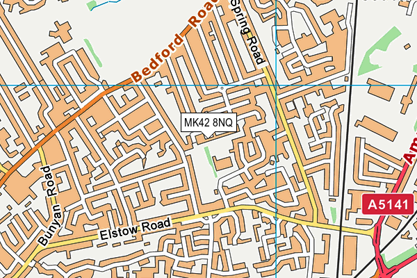 MK42 8NQ map - OS VectorMap District (Ordnance Survey)