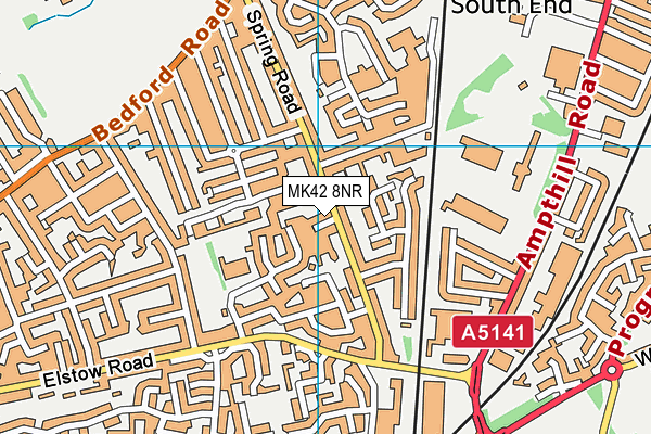 MK42 8NR map - OS VectorMap District (Ordnance Survey)