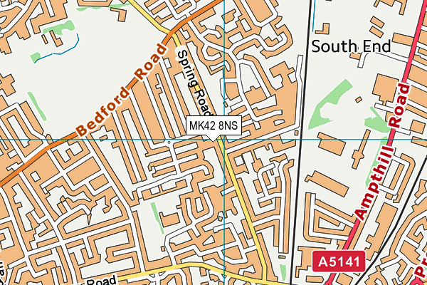 MK42 8NS map - OS VectorMap District (Ordnance Survey)