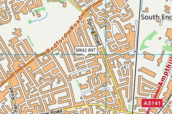 MK42 8NT map - OS VectorMap District (Ordnance Survey)