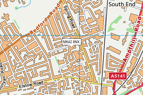 MK42 8NX map - OS VectorMap District (Ordnance Survey)