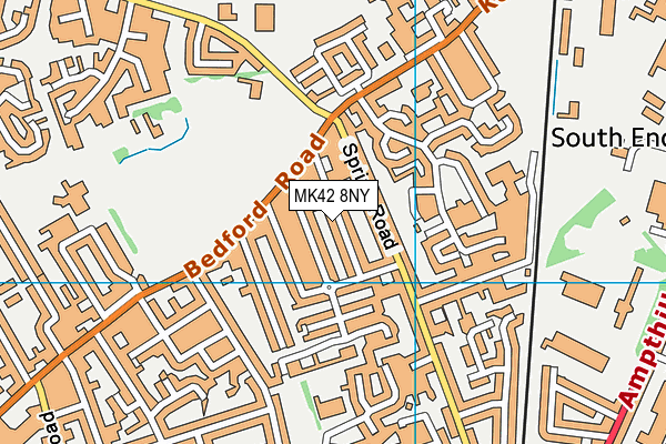 MK42 8NY map - OS VectorMap District (Ordnance Survey)