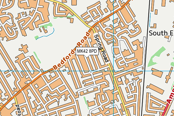 MK42 8PD map - OS VectorMap District (Ordnance Survey)